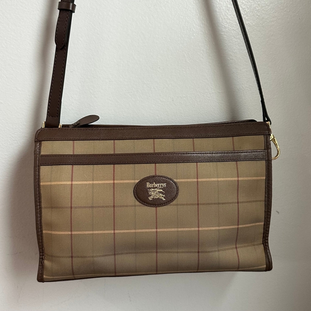 Burberry Plaid CLUTCH CROSSBODY BAG AUTHENTIC VINTAGE